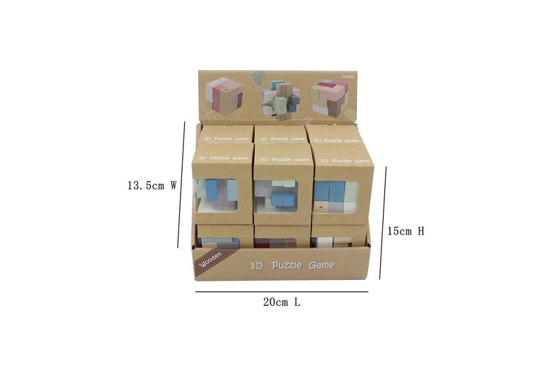 CALM & BREEZY SOMA CUBE WOODEN BRAIN TEASER PUZZLE - John Cootes