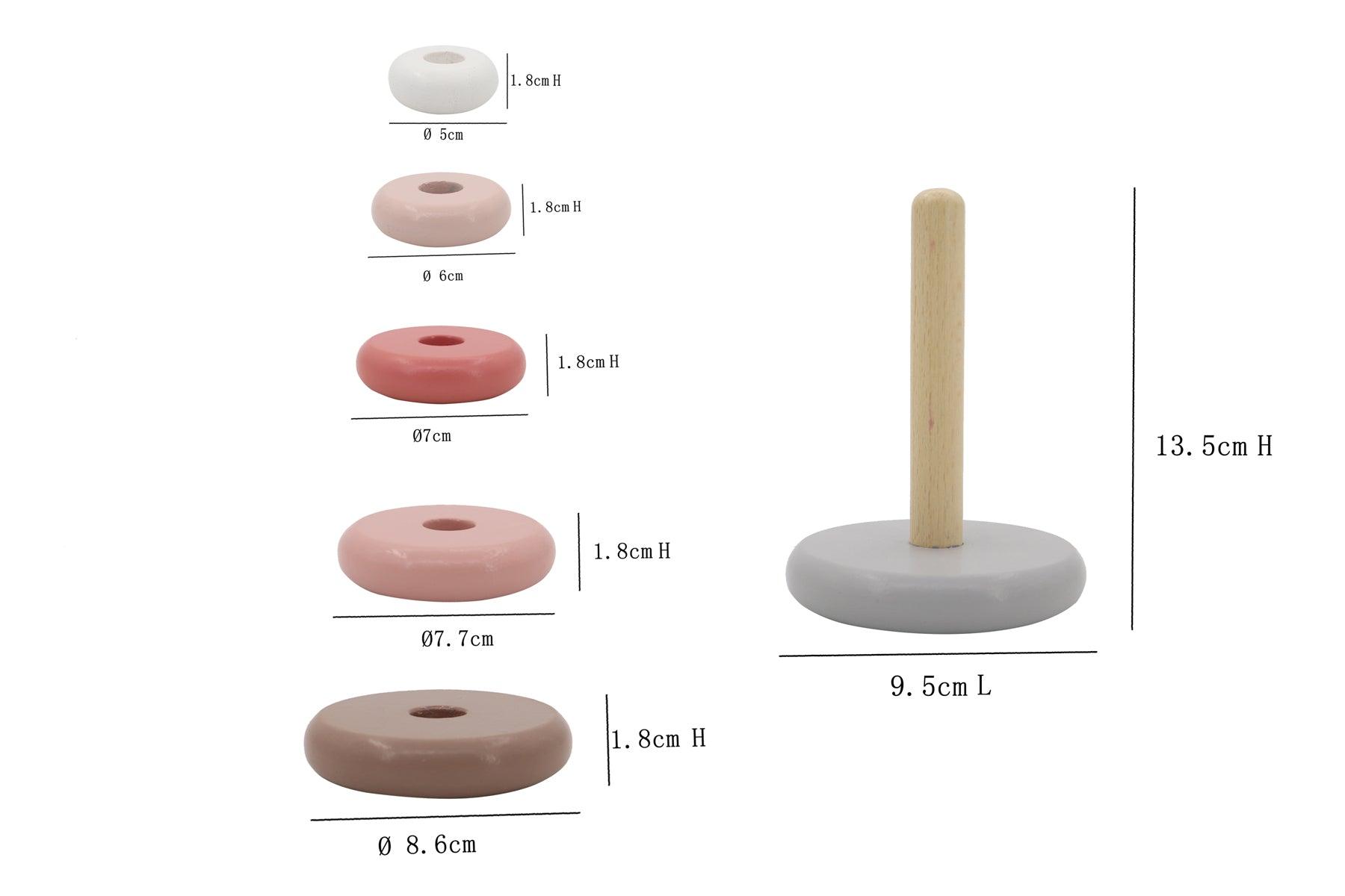 CALM & BREEZY STACKING TOWER MAROON - John Cootes