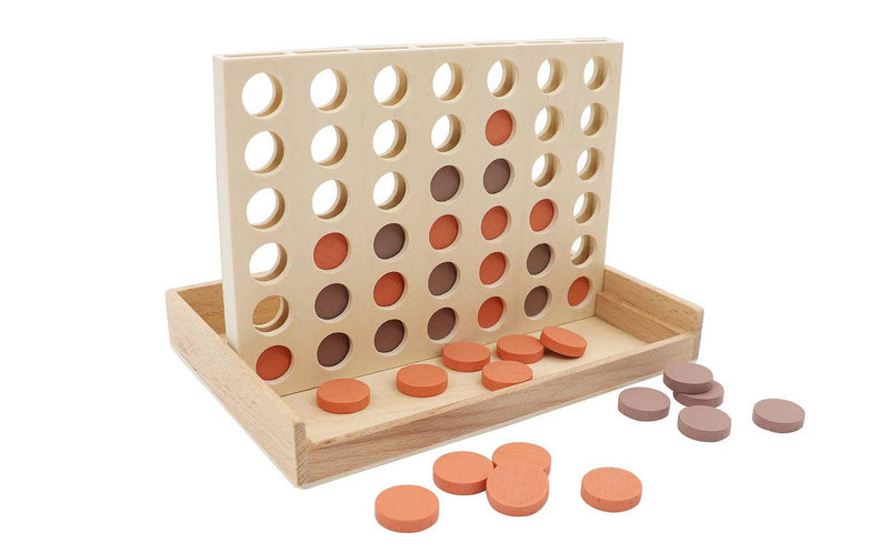 CALM & BREEZY WOODEN 4 IN A ROW GAME TERRACOTTA - John Cootes