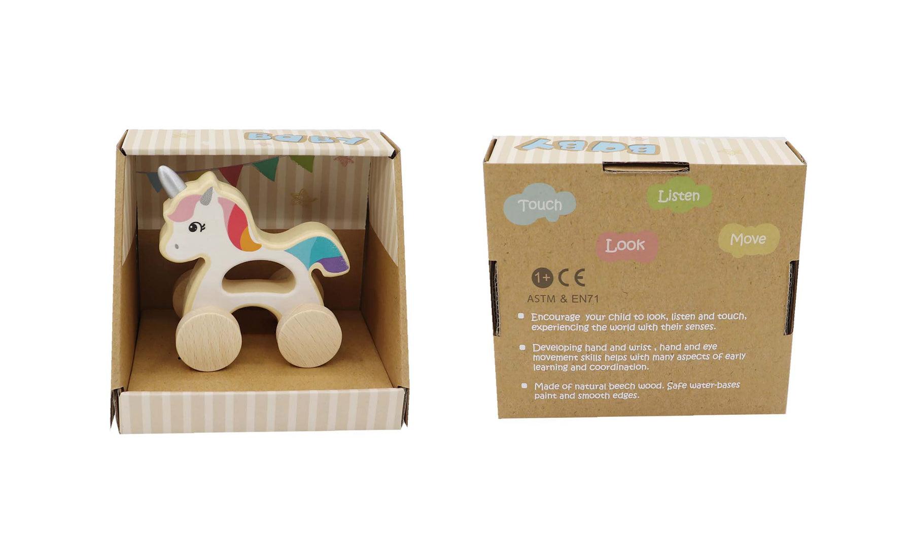 CALM & BREEZY WOODEN UNICORN CAR - John Cootes