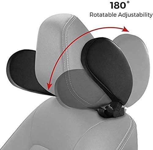 Car Travel Headrest 180 Adjustable and Washable Pillow PU Leather - John Cootes