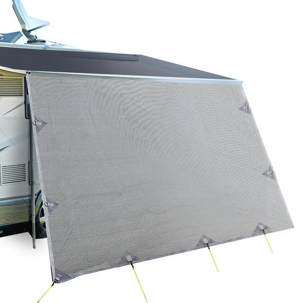 Caravan Privacy Screens Roll Out Awning 4.3X1.95M End Wall Side Sun Shade Screen - John Cootes