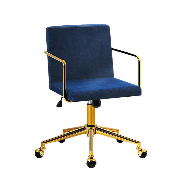 Caraway Velvet Office Chair Royal Blue - John Cootes