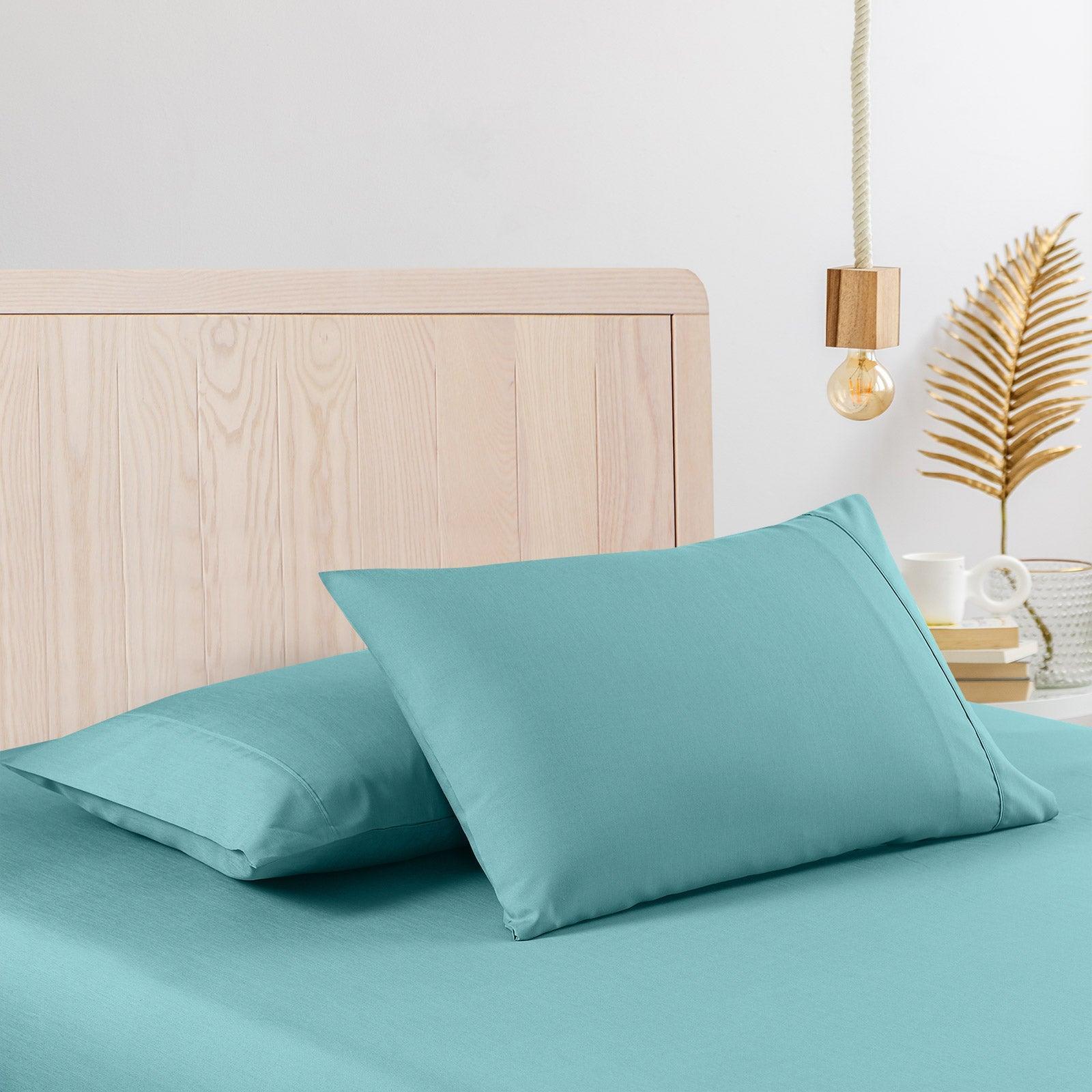 Casa Decor 2000 Thread Count Bamboo Cooling Sheet Set Ultra Soft Bedding - Double - Aqua - John Cootes