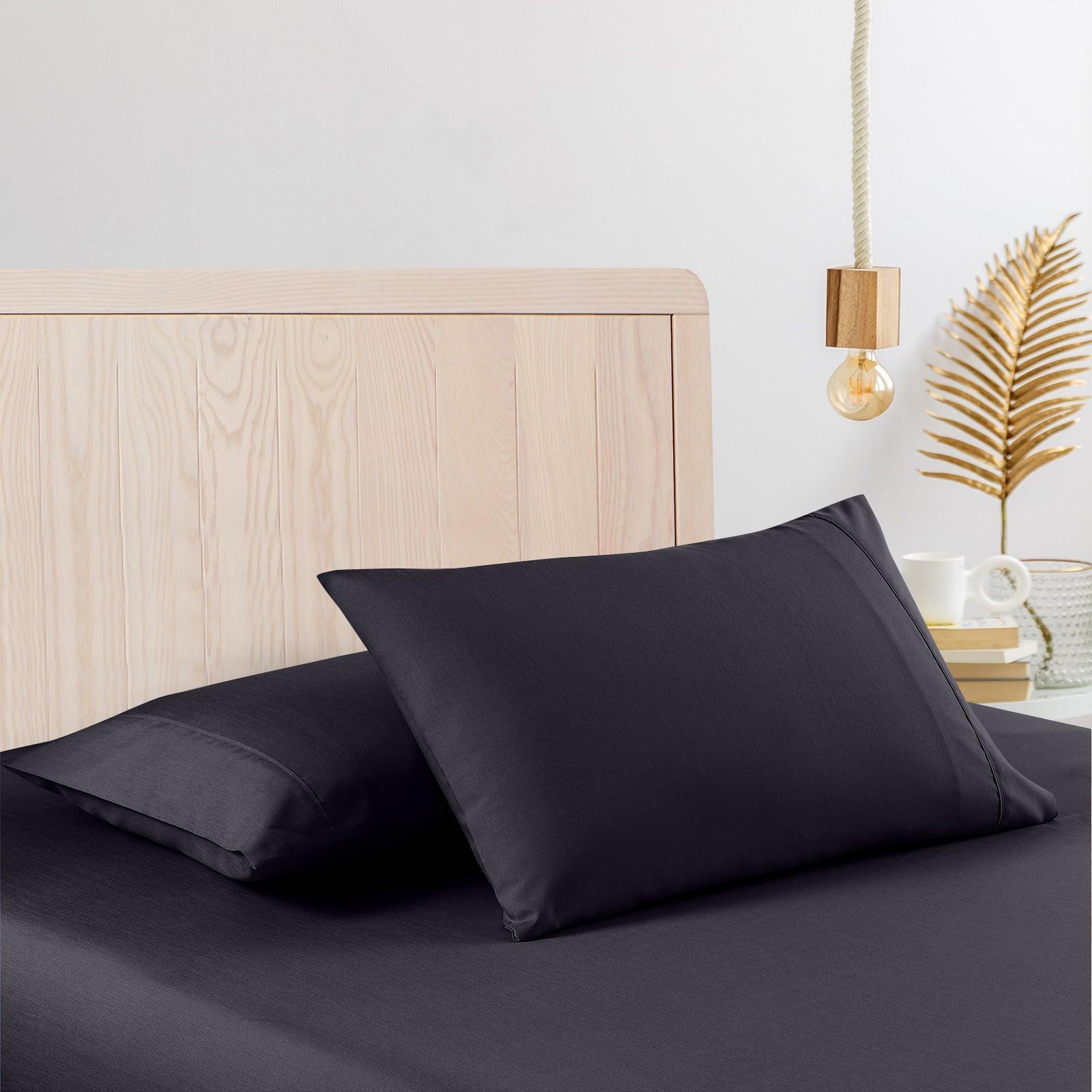 Casa Decor 2000 Thread Count Bamboo Cooling Sheet Set Ultra Soft Bedding - Double - Charcoal - John Cootes