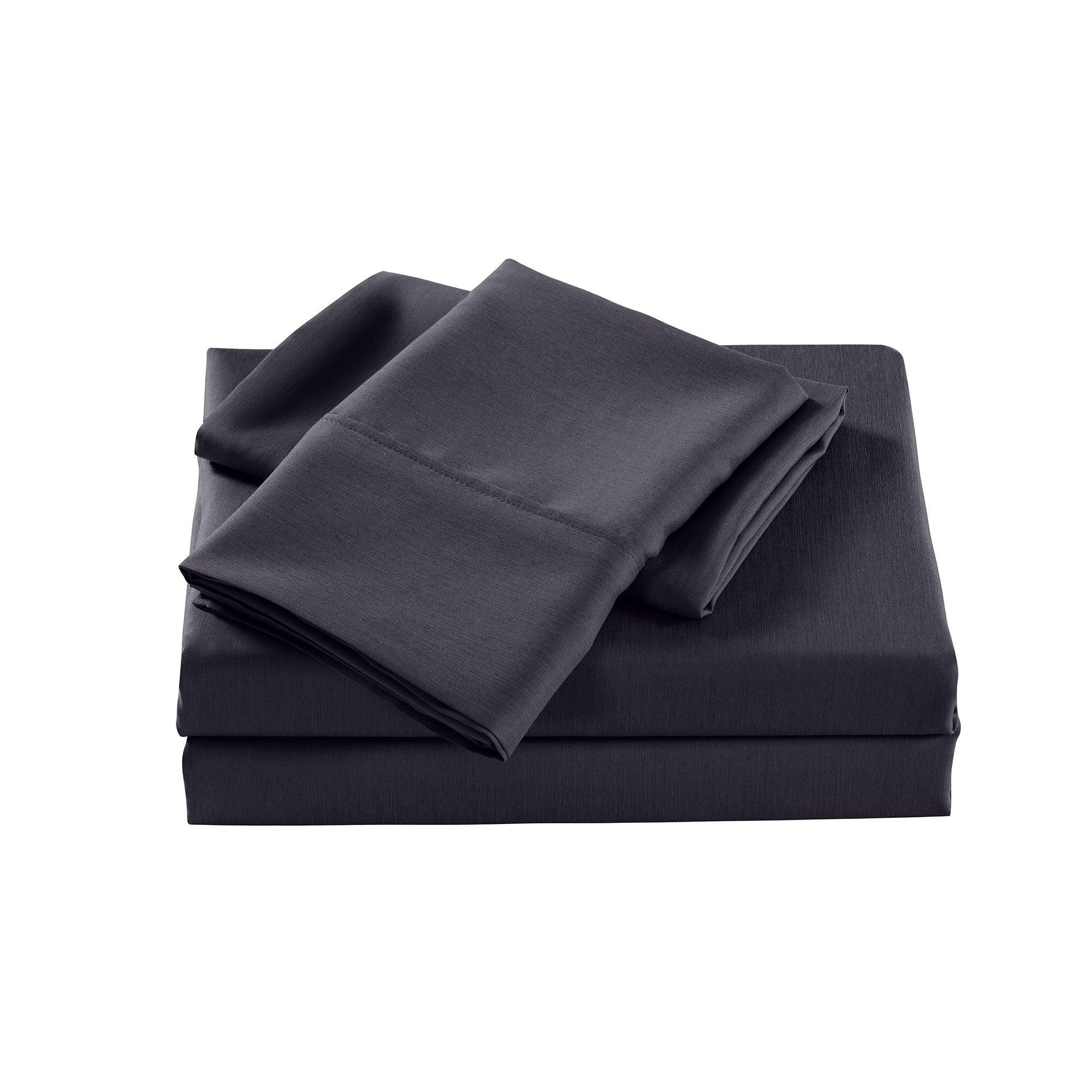 Casa Decor 2000 Thread Count Bamboo Cooling Sheet Set Ultra Soft Bedding - Double - Charcoal - John Cootes