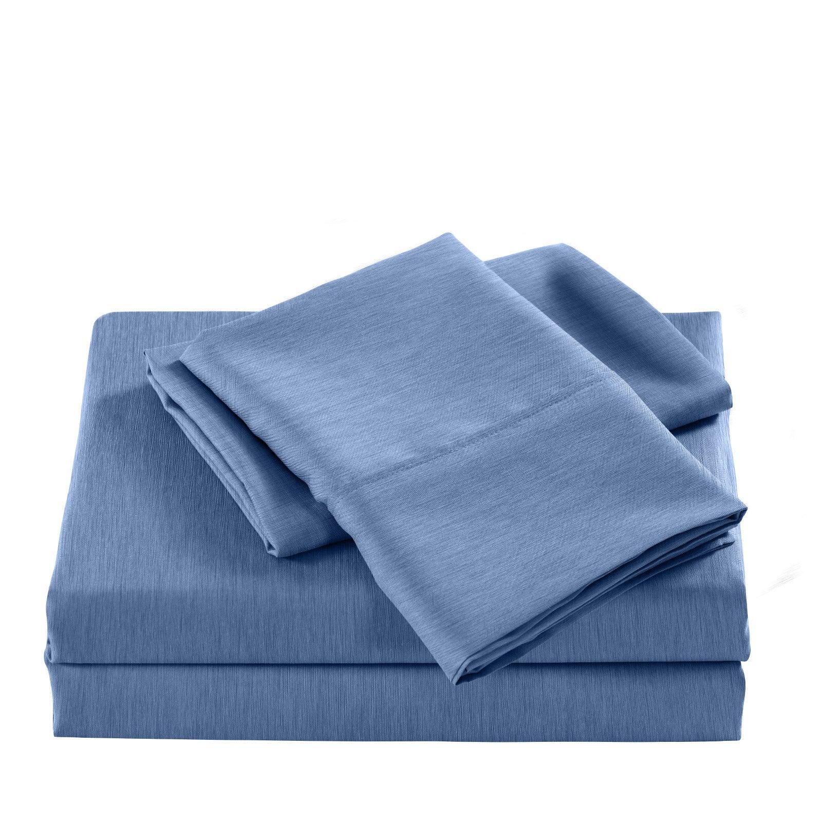 Casa Decor 2000 Thread Count Bamboo Cooling Sheet Set Ultra Soft Bedding - Double - Denim - John Cootes