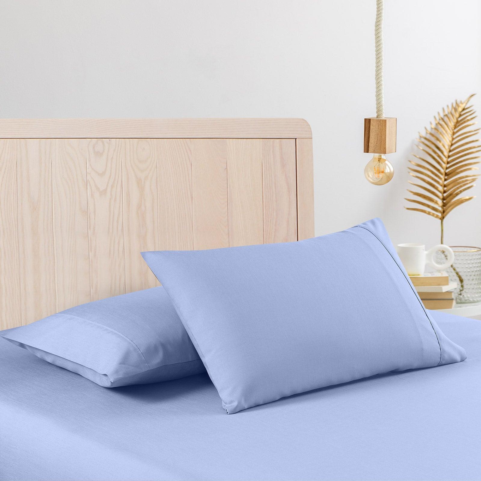 Casa Decor 2000 Thread Count Bamboo Cooling Sheet Set Ultra Soft Bedding - Double - Light Blue - John Cootes