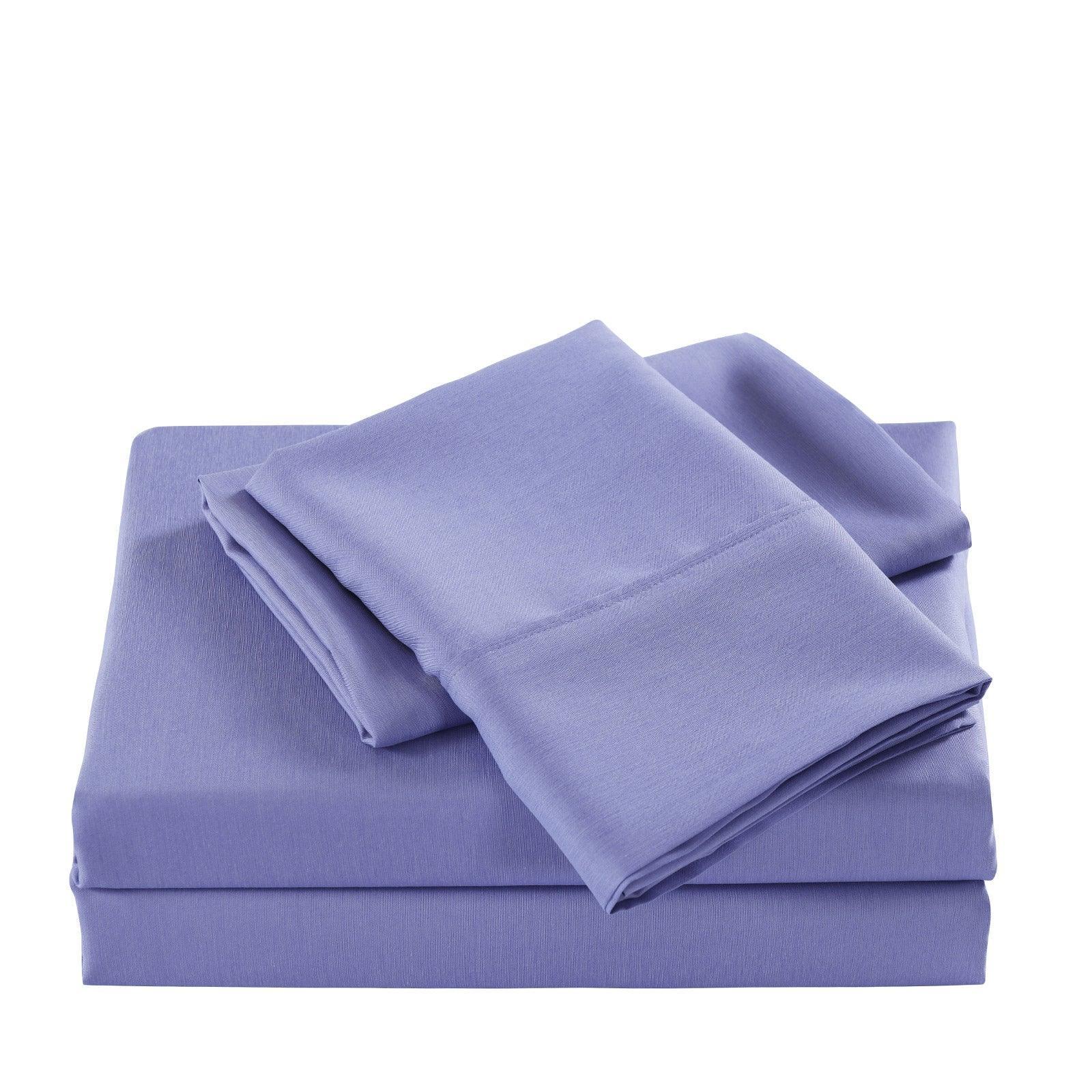 Casa Decor 2000 Thread Count Bamboo Cooling Sheet Set Ultra Soft Bedding - Double - Mid Blue - John Cootes