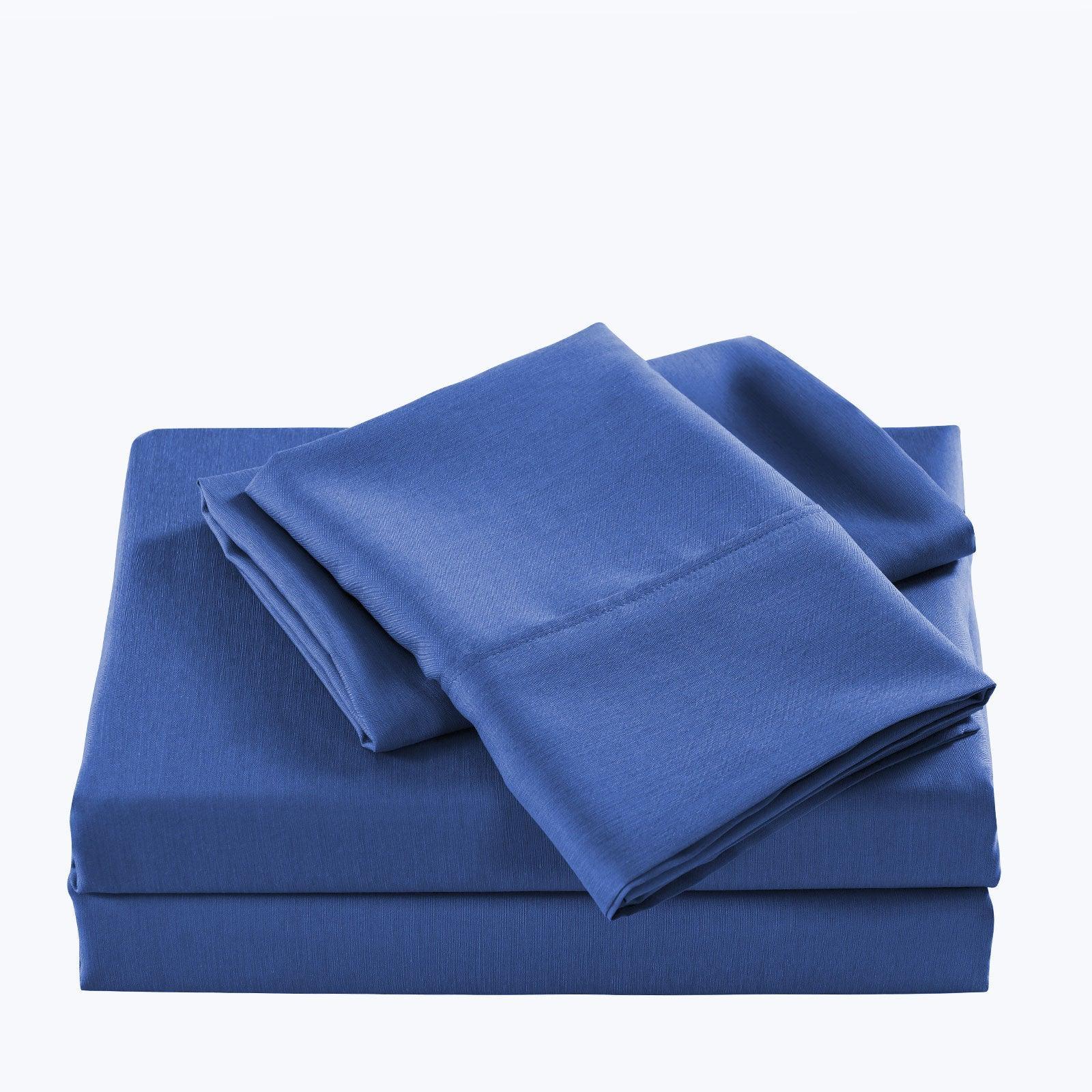 Casa Decor 2000 Thread Count Bamboo Cooling Sheet Set Ultra Soft Bedding - Double - Royal Blue - John Cootes