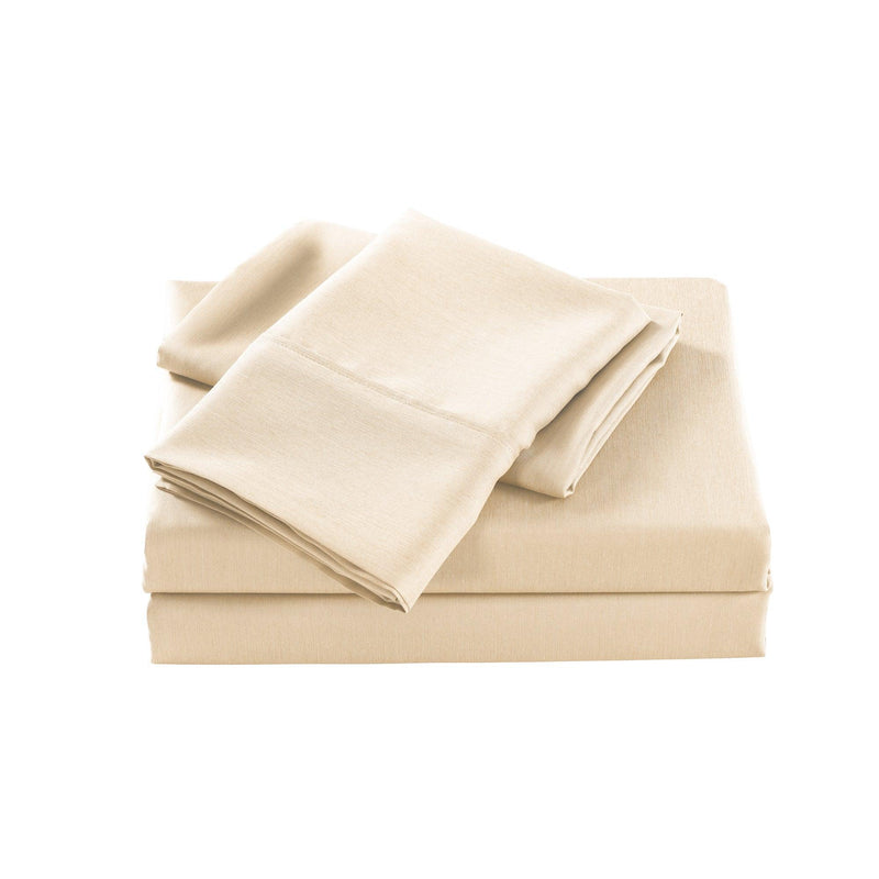 Casa Decor 2000 Thread Count Bamboo Cooling Sheet Set Ultra Soft Bedding - King - Oatmeal - John Cootes