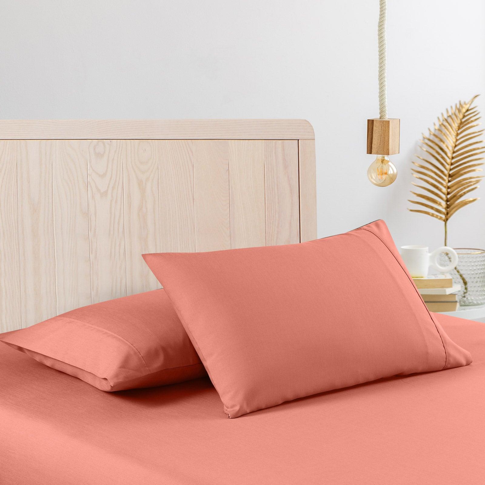 Casa Decor 2000 Thread Count Bamboo Cooling Sheet Set Ultra Soft Bedding - King - Peach - John Cootes