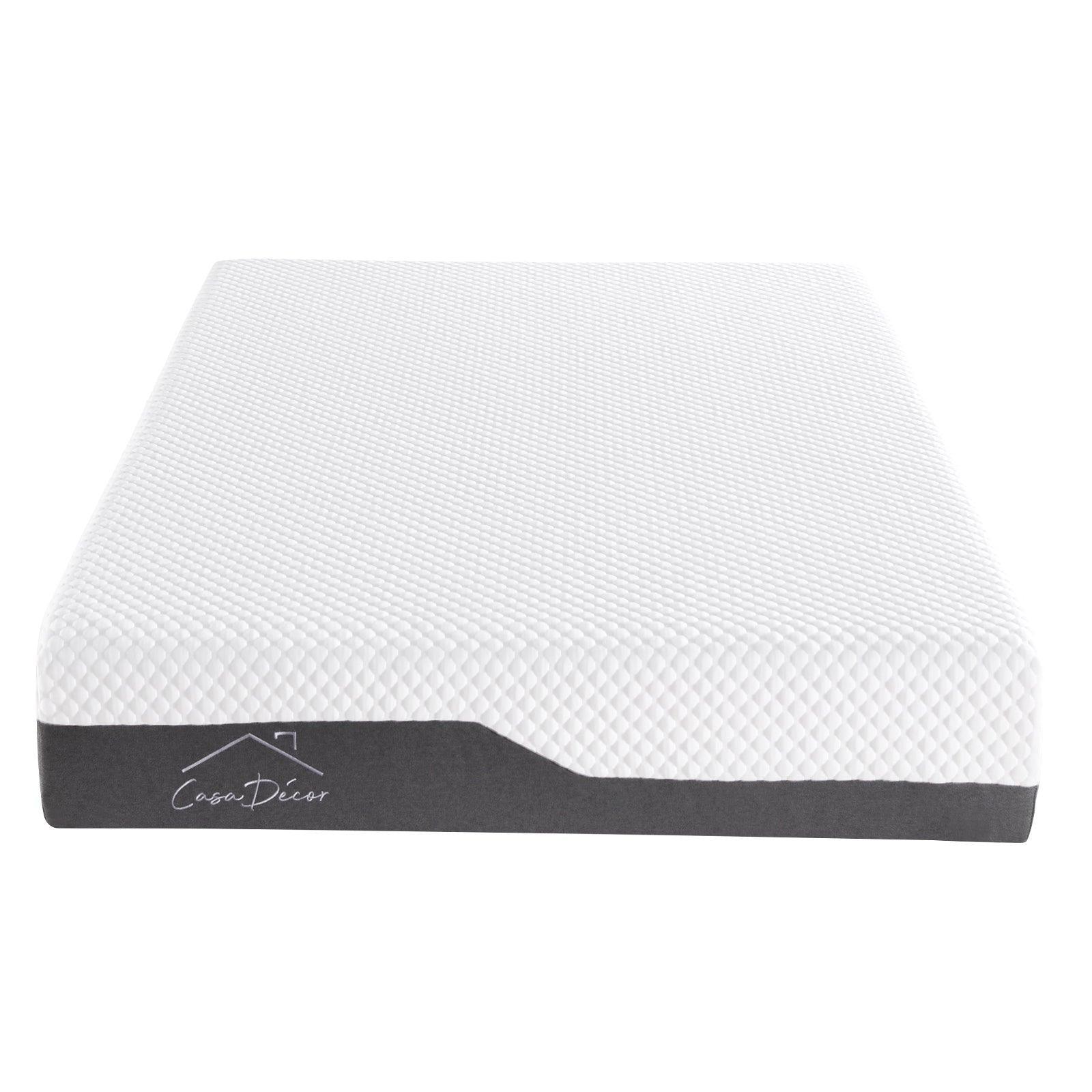 Casa Decor Memory Foam Luxe Hybrid Mattress Cool Gel 25cm Depth Medium Firm - Double - White Charcoal Grey - John Cootes