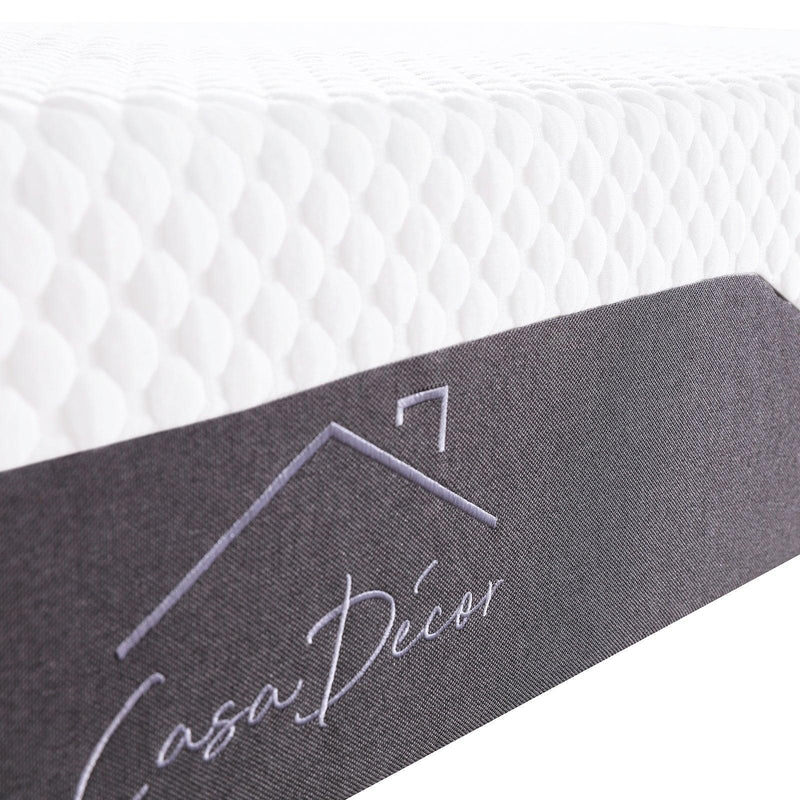 Casa Decor Memory Foam Luxe Hybrid Mattress Cool Gel 25cm Depth Medium Firm - Double - White Charcoal Grey - John Cootes