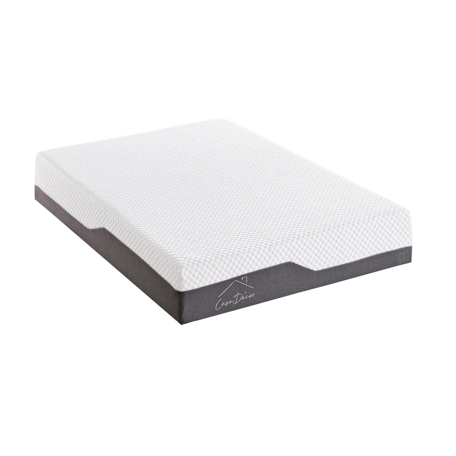 Casa Decor Memory Foam Luxe Hybrid Mattress Cool Gel 25cm Depth Medium Firm - King Single - White Charcoal Grey - John Cootes