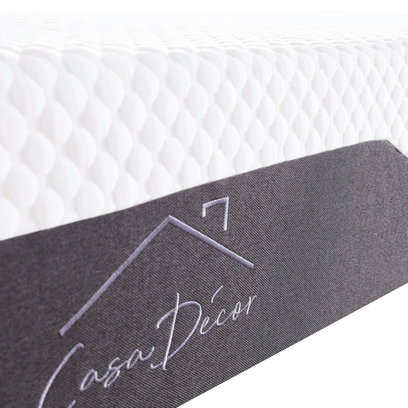 Casa Decor Memory Foam Luxe Hybrid Mattress Cool Gel 25cm Depth Medium Firm - King Single - White Charcoal Grey - John Cootes