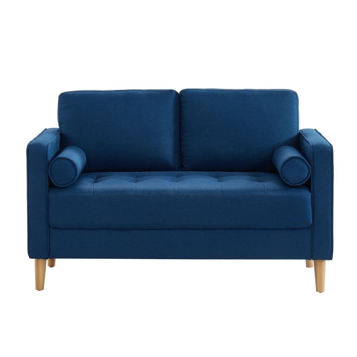 Cassandra 2 Seater Sofa Loveseat couch Blue - John Cootes