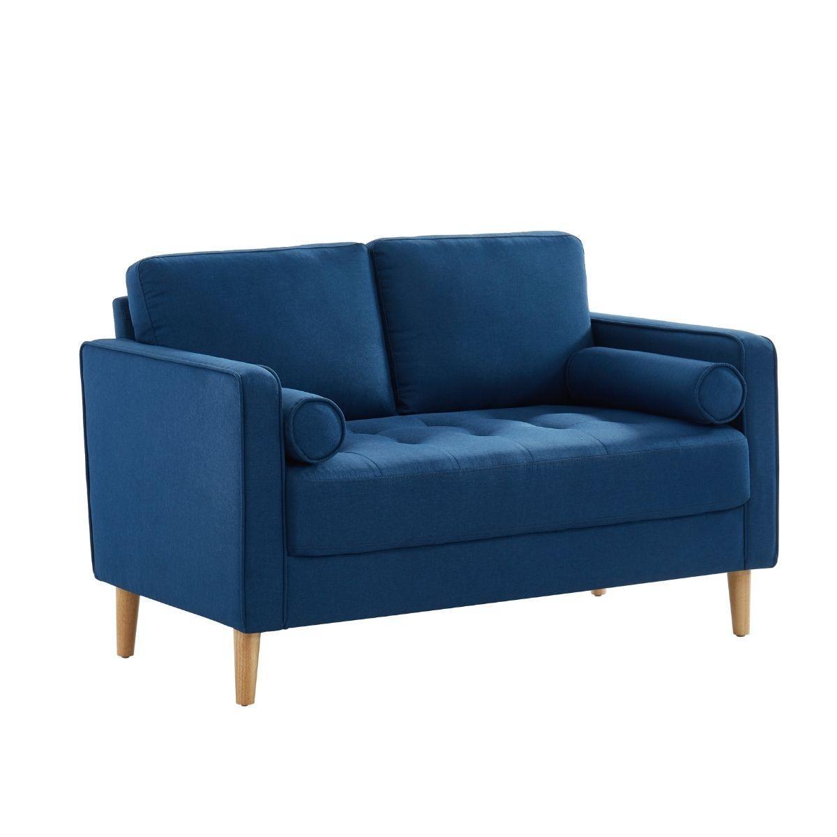 Cassandra 2 Seater Sofa Loveseat couch Blue - John Cootes