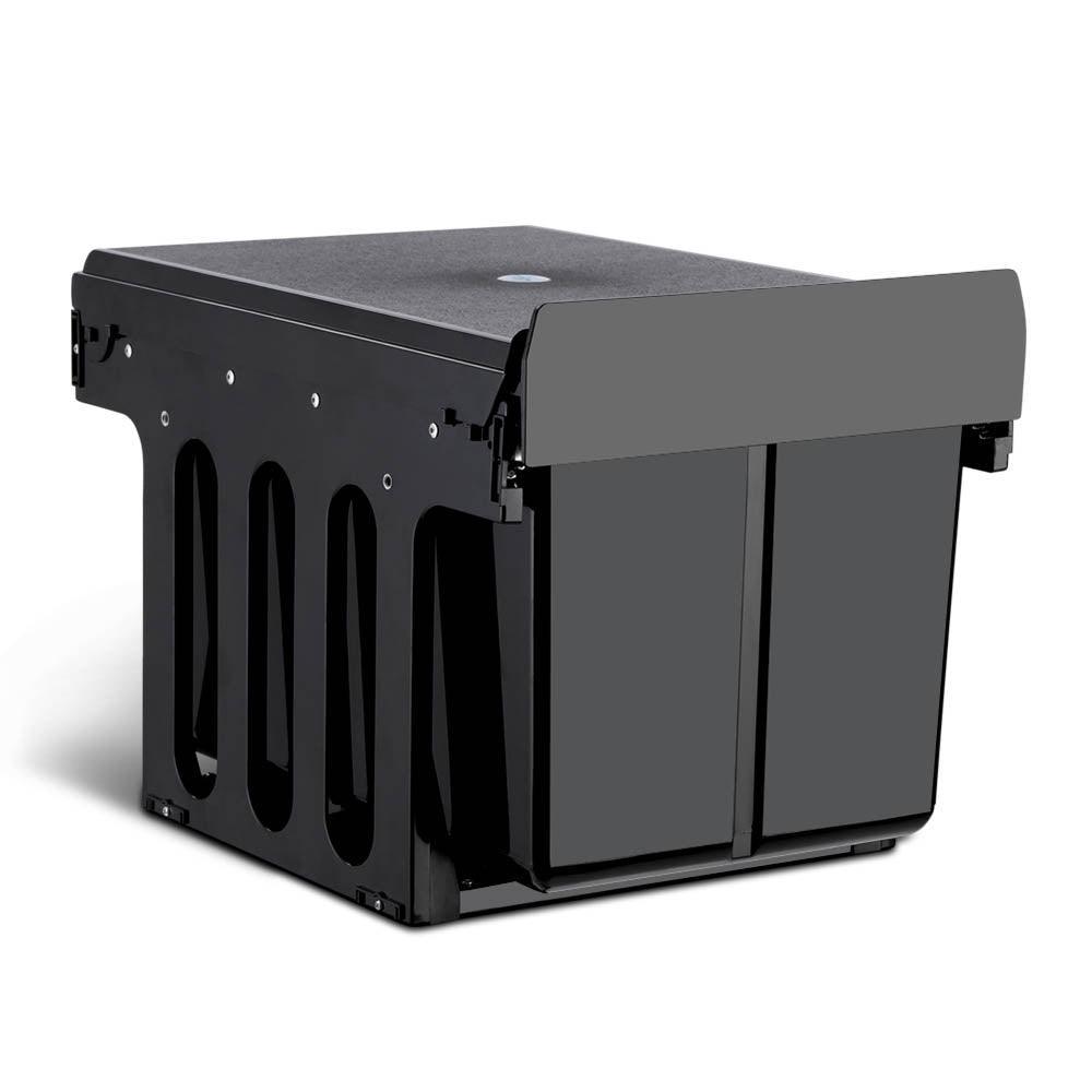 Cefito 2x15L Pull Out Bin - Black - John Cootes