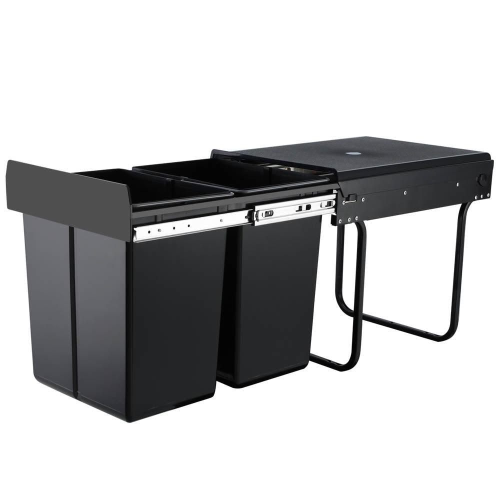 Cefito 2x20L Pull Out Bin - Black - John Cootes