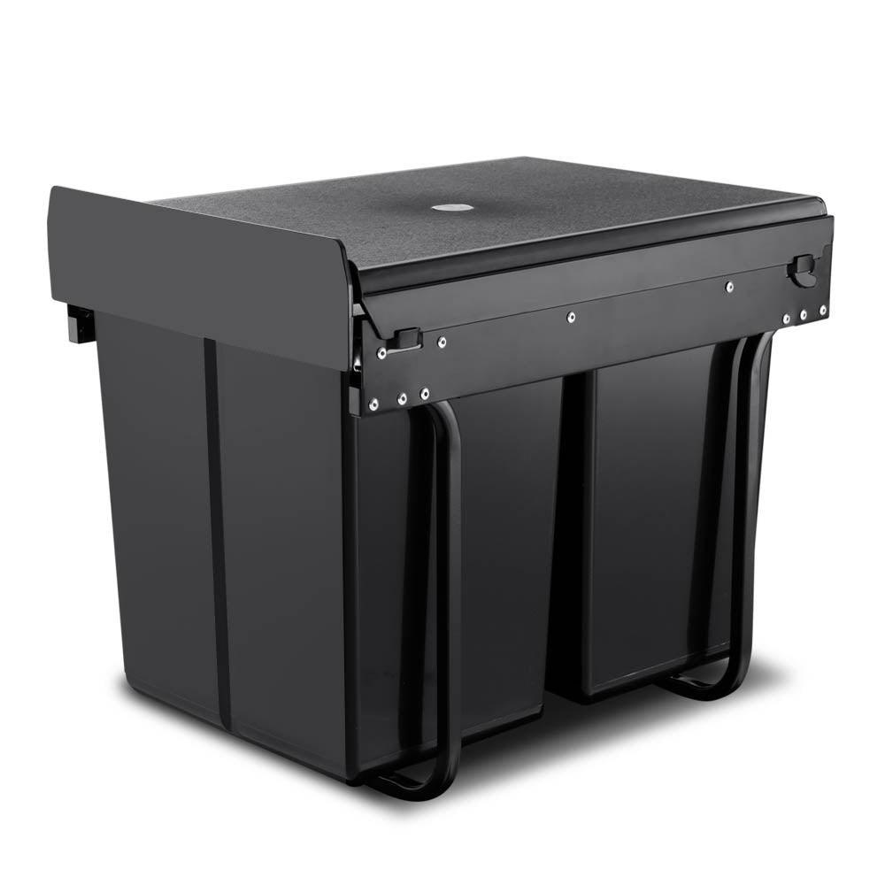 Cefito 2x20L Pull Out Bin - Black - John Cootes