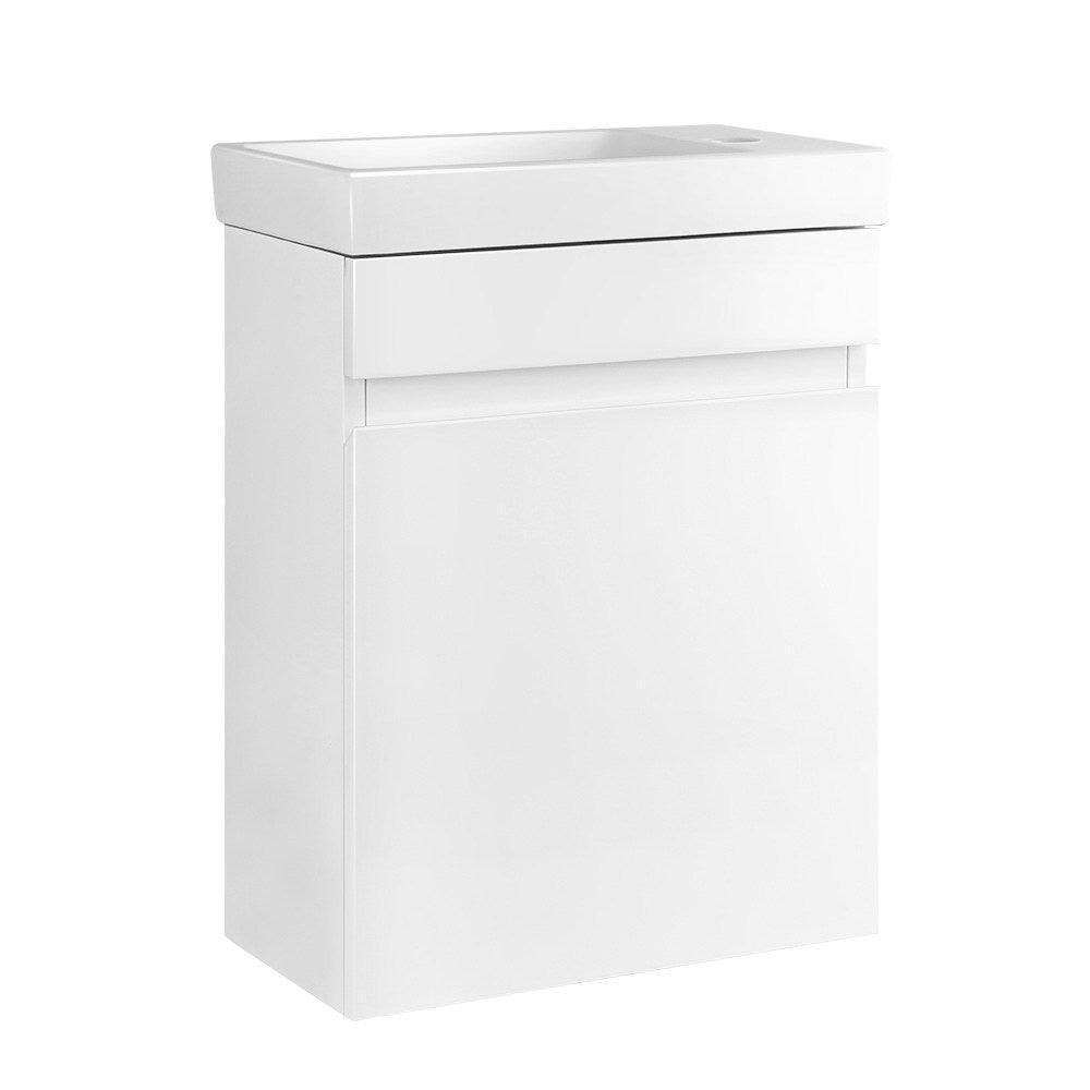 Cefito 400mm Bathroom Vanity Basin Cabinet Sink Storage Wall Hung Ceramic Basins Wall Mounted White - John Cootes