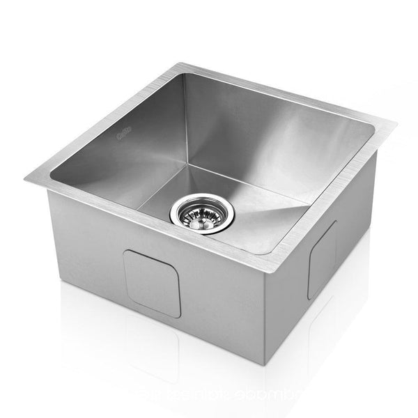 Cefito 44cm x 44cm Stainless Steel Kitchen Sink Under/Top/Flush Mount Silver - John Cootes