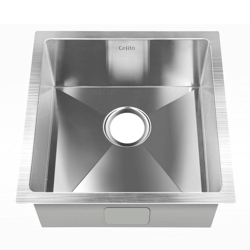 Cefito 51cm x 45cm Stainless Steel Kitchen Sink Under/Top/Flush Mount Silver - John Cootes