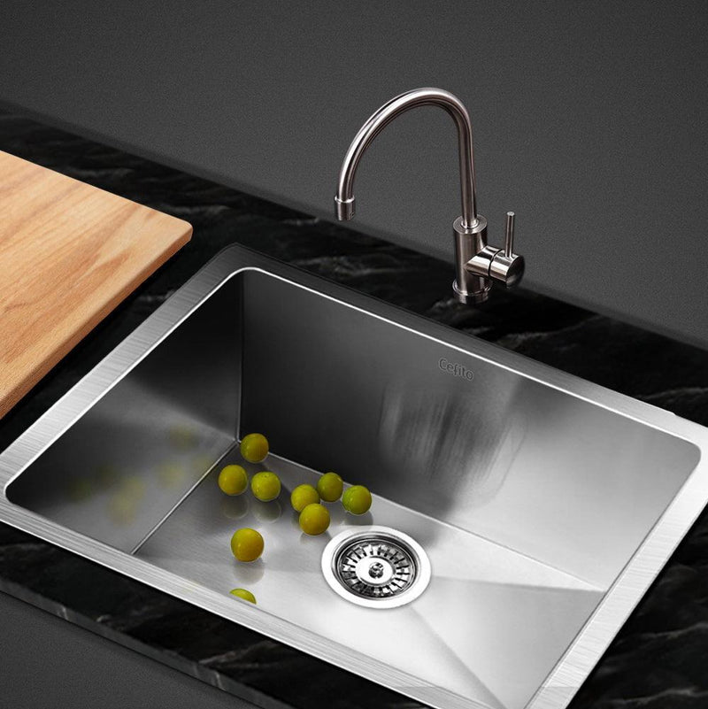 Cefito 51cm x 45cm Stainless Steel Kitchen Sink Under/Top/Flush Mount Silver - John Cootes