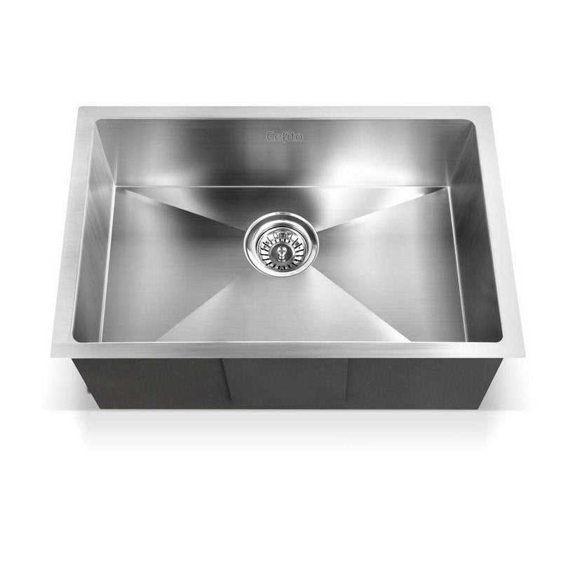 Cefito 60cm x 45cm Stainless Steel Kitchen Sink Under/Top/Flush Mount Silver - John Cootes