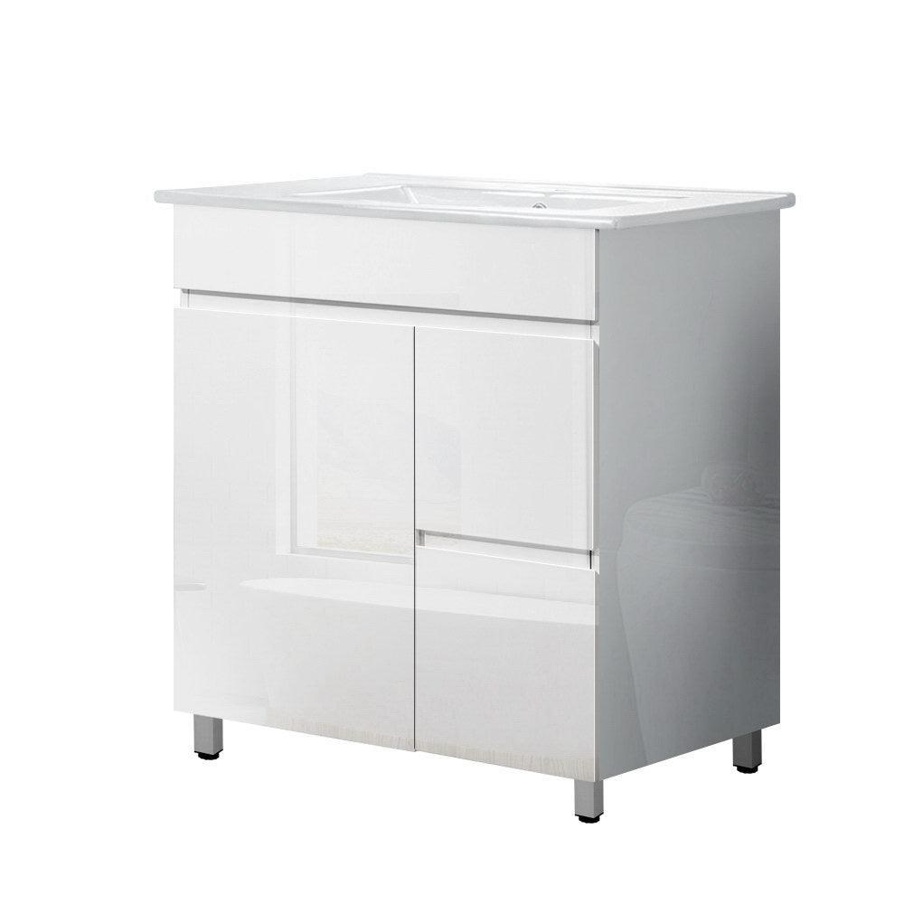 Cefito 750mm Bathroom Vanity Cabinet Unit Wash Basin Sink Storage Freestanding White - John Cootes