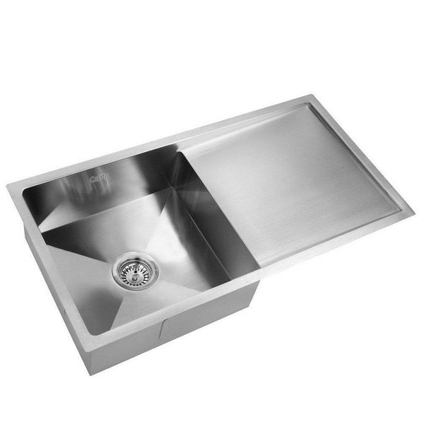 Cefito 87cm x 45cm Stainless Steel Kitchen Sink Under/Top/Flush Mount Silver - John Cootes