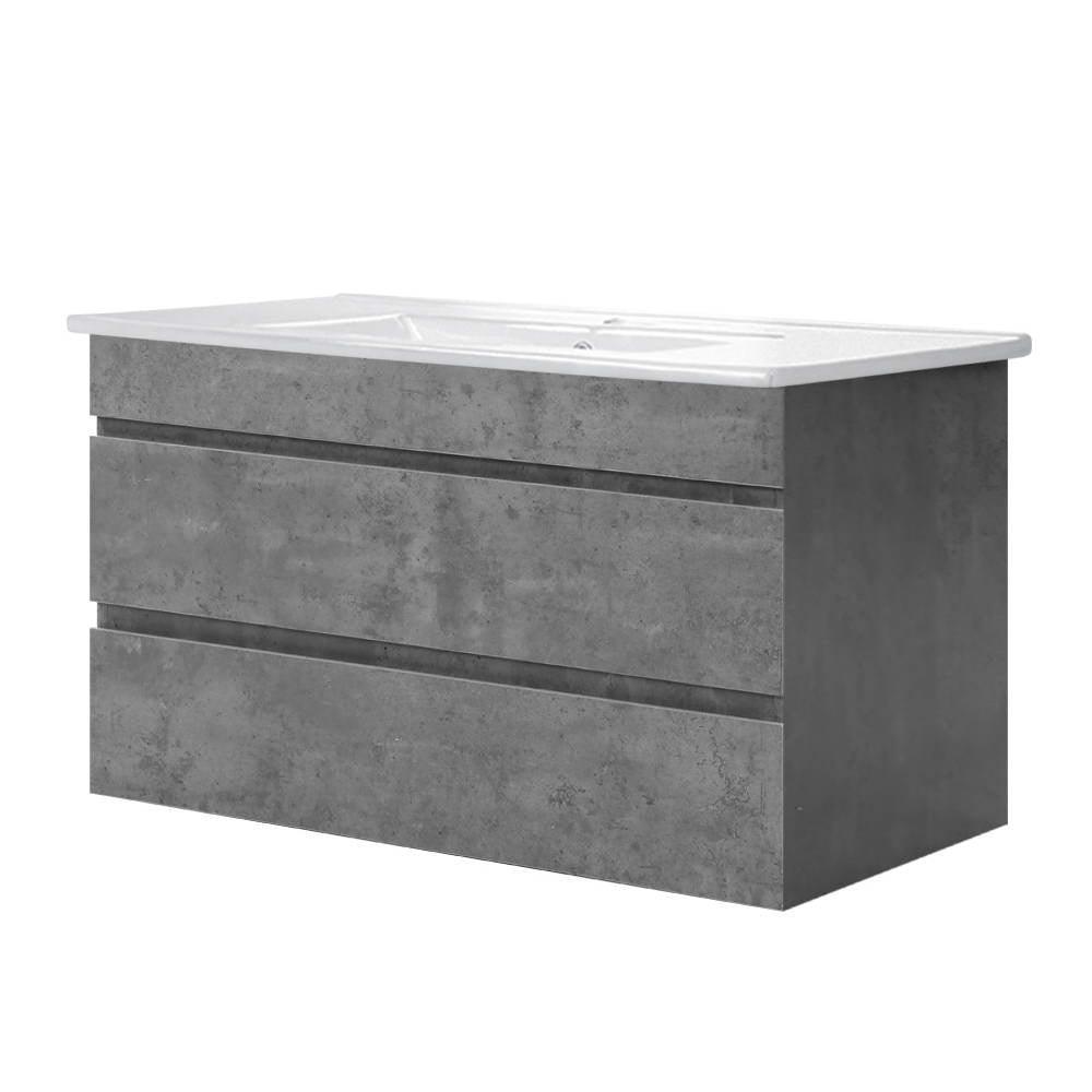 Cefito 900mm Bathroom Vanity Cabinet Basin Unit Sink Storage Wall Mounted Cement - John Cootes