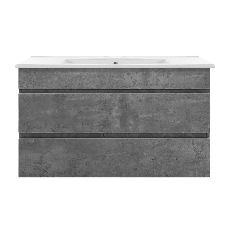Cefito 900mm Bathroom Vanity Cabinet Basin Unit Sink Storage Wall Mounted Cement - John Cootes