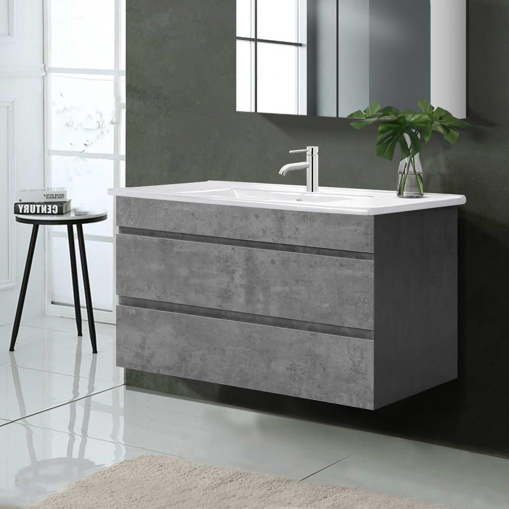 Cefito 900mm Bathroom Vanity Cabinet Basin Unit Sink Storage Wall Mounted Cement - John Cootes