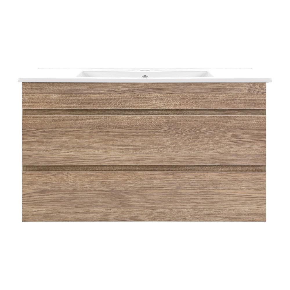 Cefito 900mm Bathroom Vanity Cabinet - Oak White - John Cootes