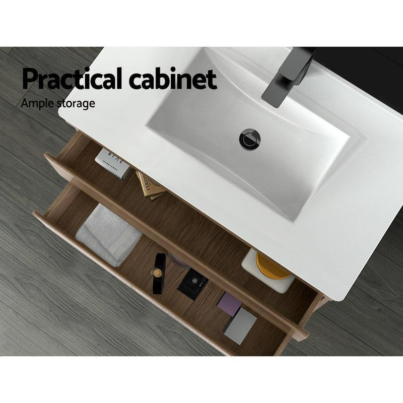 Cefito 900mm Bathroom Vanity Cabinet - Oak White - John Cootes