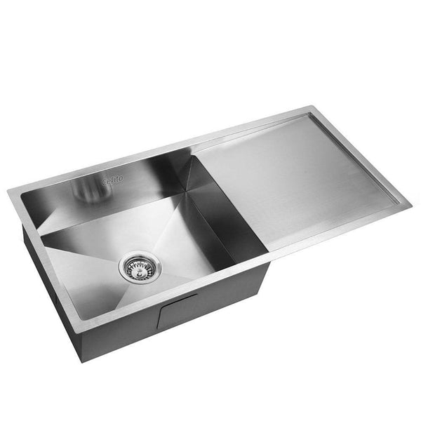 Cefito 96cm x 45cm Stainless Steel Kitchen Sink Under/Top/Flush Mount Silver - John Cootes