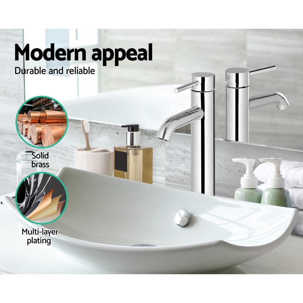 Cefito Basin Mixer Tap - Silver - John Cootes