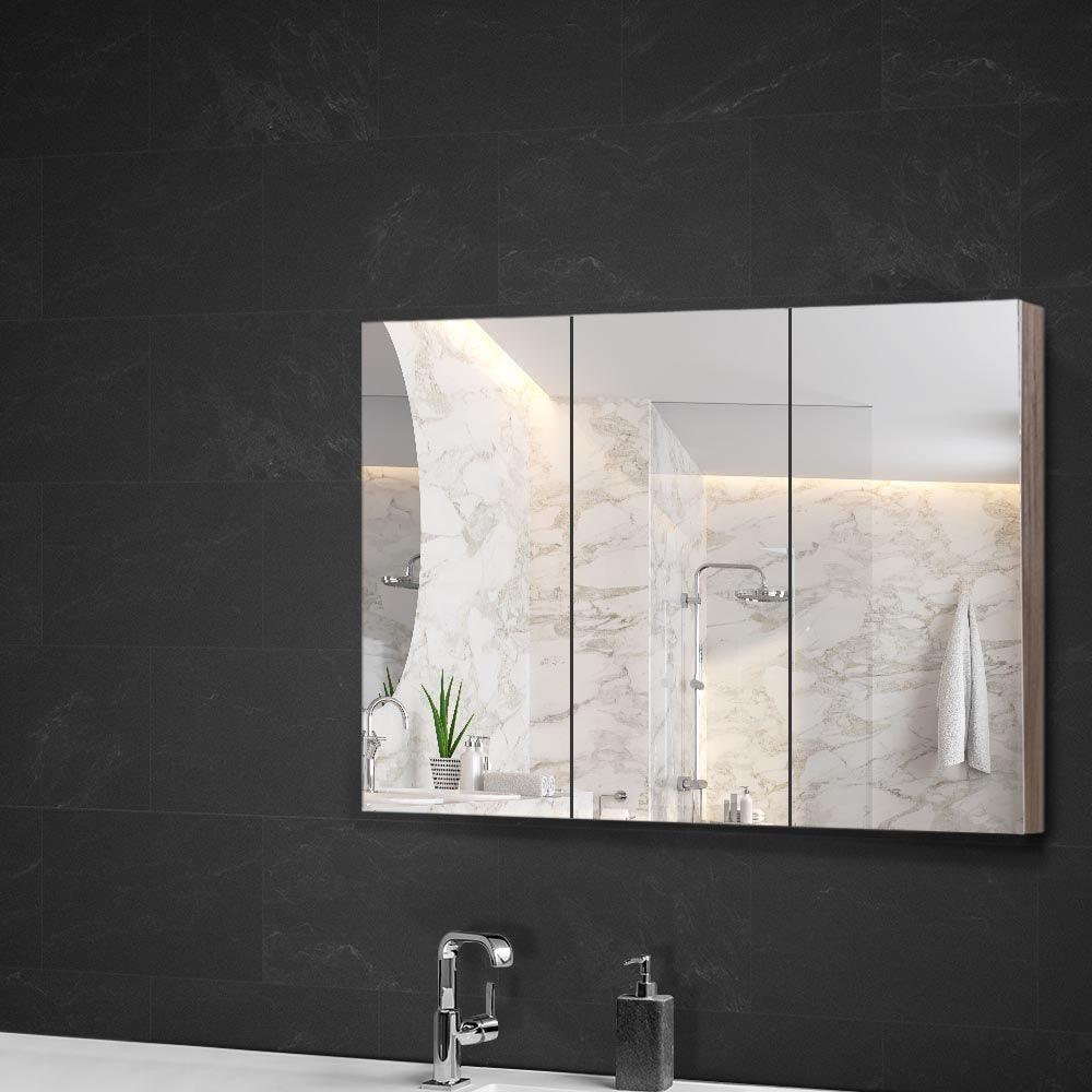 Cefito Bathroom Mirror Cabinet 900mm x720mm - Natural - John Cootes