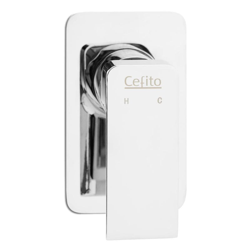Cefito Bathroom Mixer Tap Faucet Rain Shower head Set Hot And Cold Diverter DIY Chrome - John Cootes