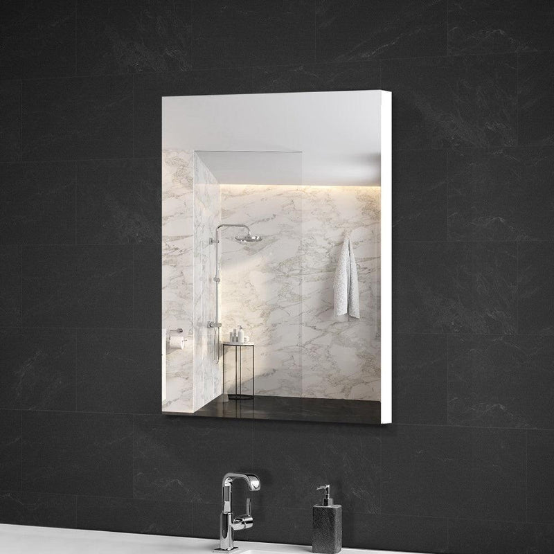 Cefito Bathroom Vanity Mirror with Storage Cavinet - White - John Cootes