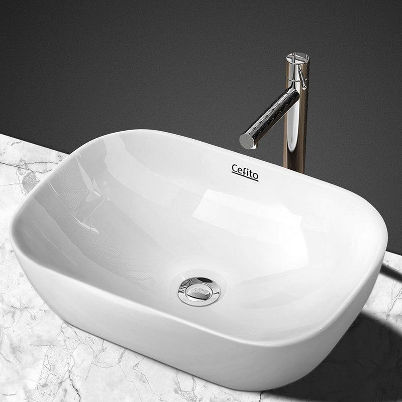 Cefito Ceramic Bathroom Basin Sink Vanity Above Counter Basins White Hand Wash - John Cootes