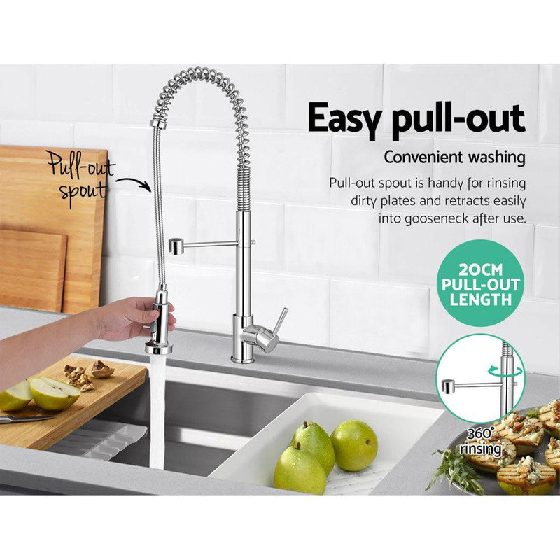 Cefito Kitchen Tap Mixer Faucet Taps Pull Out Laundry Bath Sink Brass Watermark - John Cootes