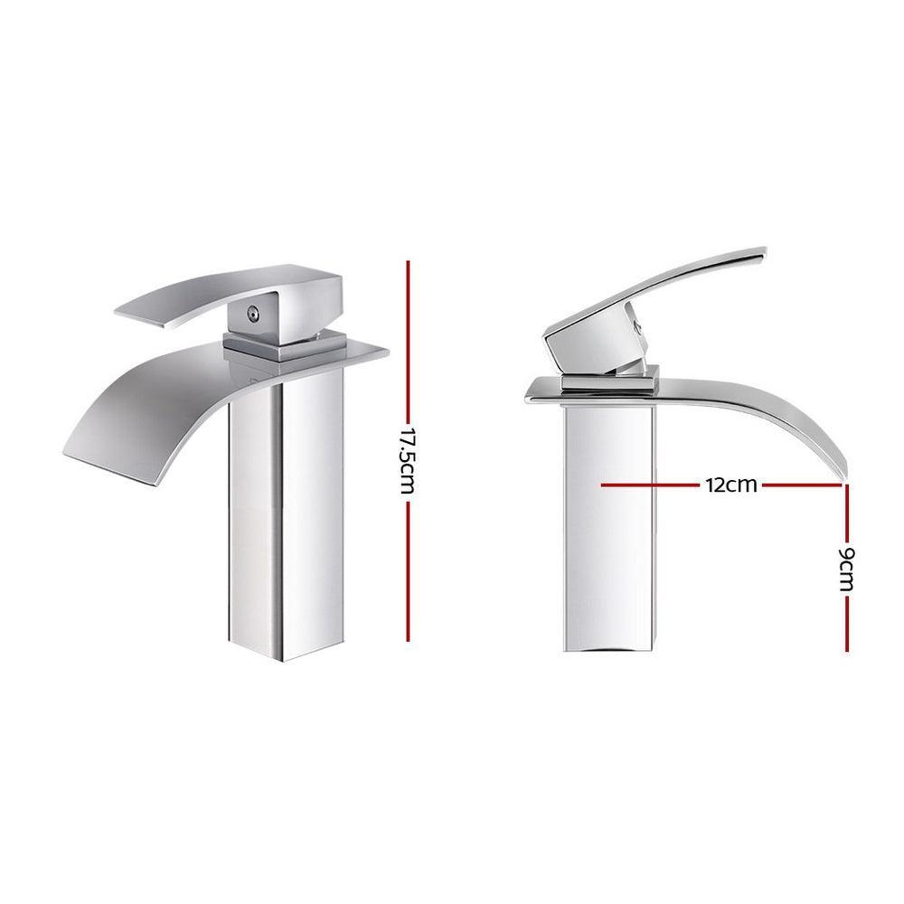 Cefito Mixer Tap Bathroom Taps Faucet Basin Sink Vanity Brass Chrome WELS Silver - John Cootes