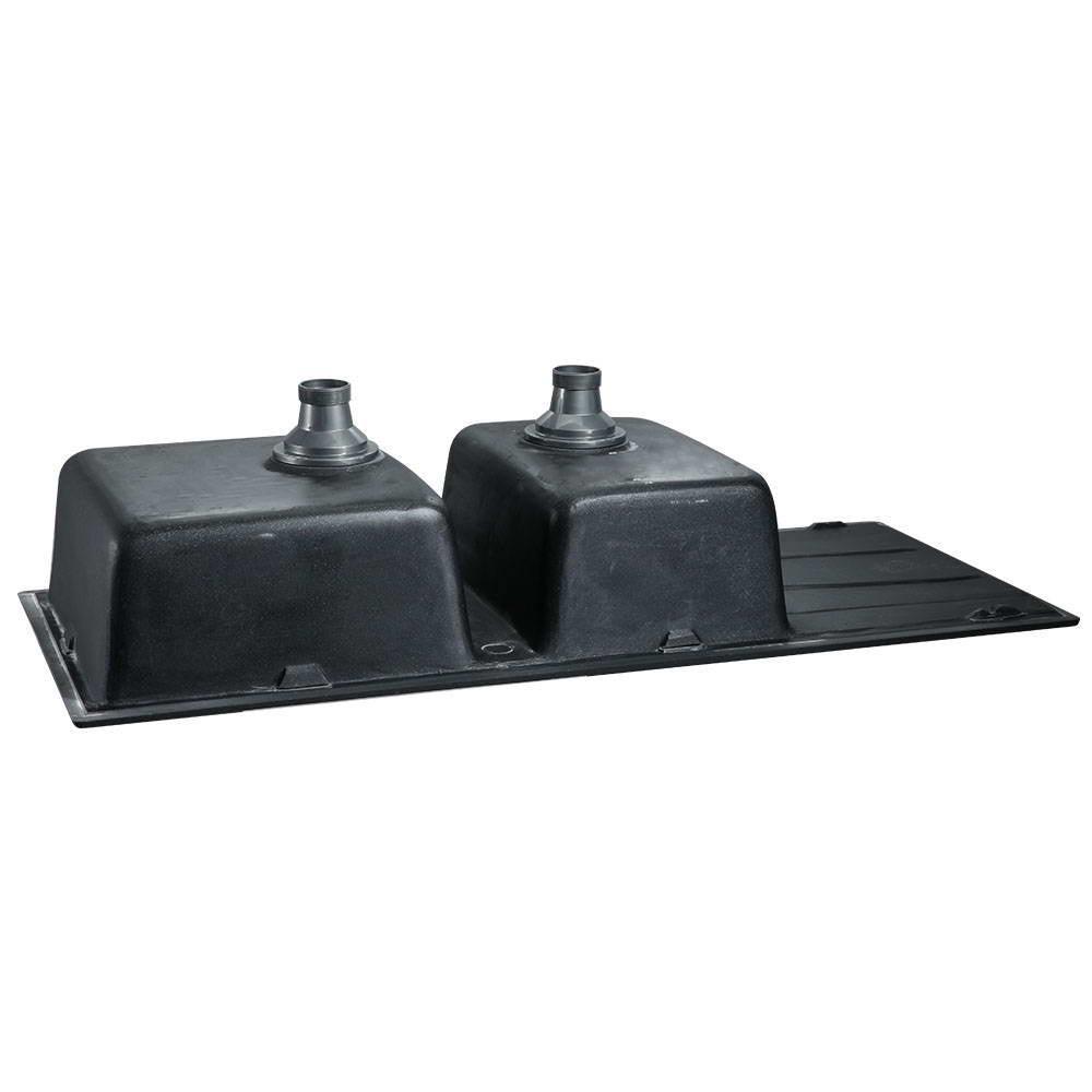 Cefito Stone Kitchen Sink 1160X500MM Granite Under/Topmount Basin Double Bowl Black - John Cootes