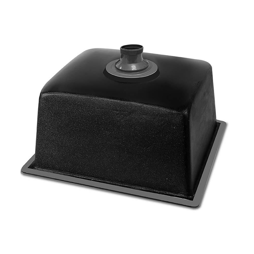 Cefito Stone Kitchen Sink 460X410MM Granite Under/Topmount Basin Bowl Laundry Black - John Cootes