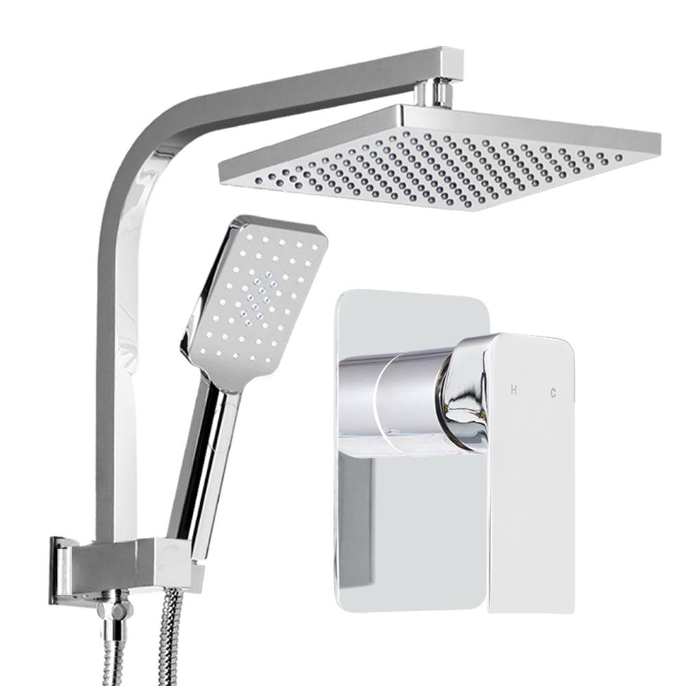 Cefito WELS 8'' Rain Shower Head Mixer Square Handheld High Pressure Wall Chrome - John Cootes