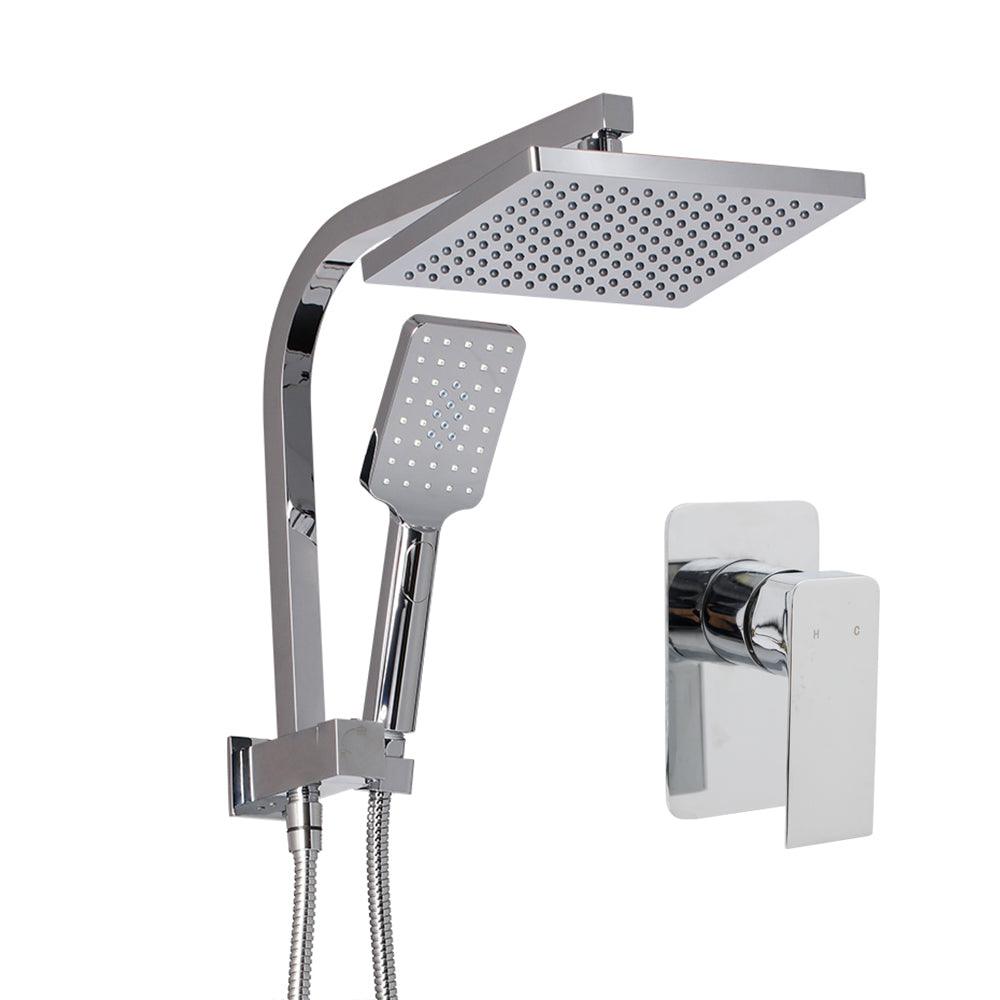 Cefito WELS 8'' Rain Shower Head Mixer Square Handheld High Pressure Wall Chrome - John Cootes