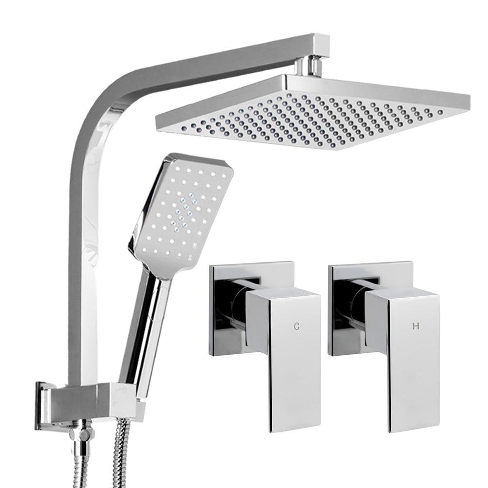 Cefito WELS 8'' Rain Shower Head Taps Square Handheld High Pressure Wall Chrome - John Cootes